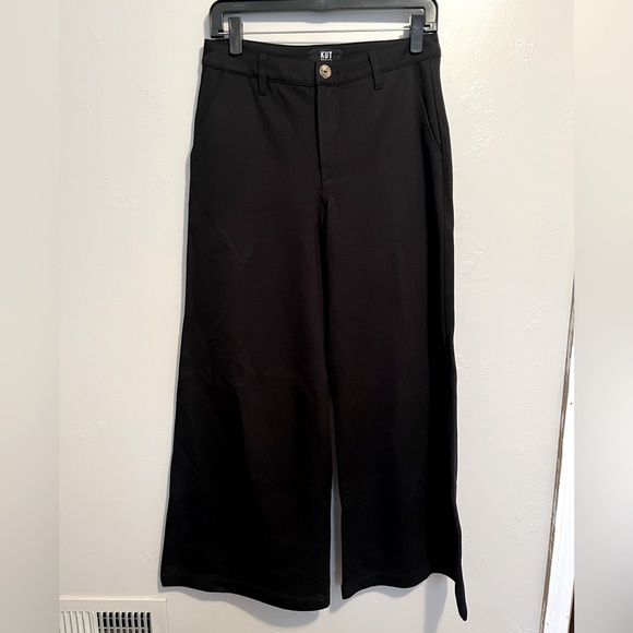 Kut from the Kloth Meg High Rise Wide Leg Black Trouser - Picture 1 of 12